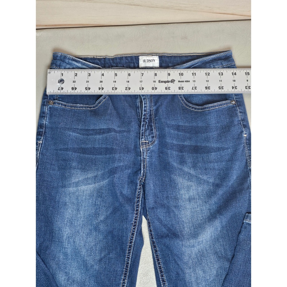 Hudson Womens Skinny Jeans Medium Wash Denim Blue Size 16 DN Stretch RN140977 - Picture 5 of 15